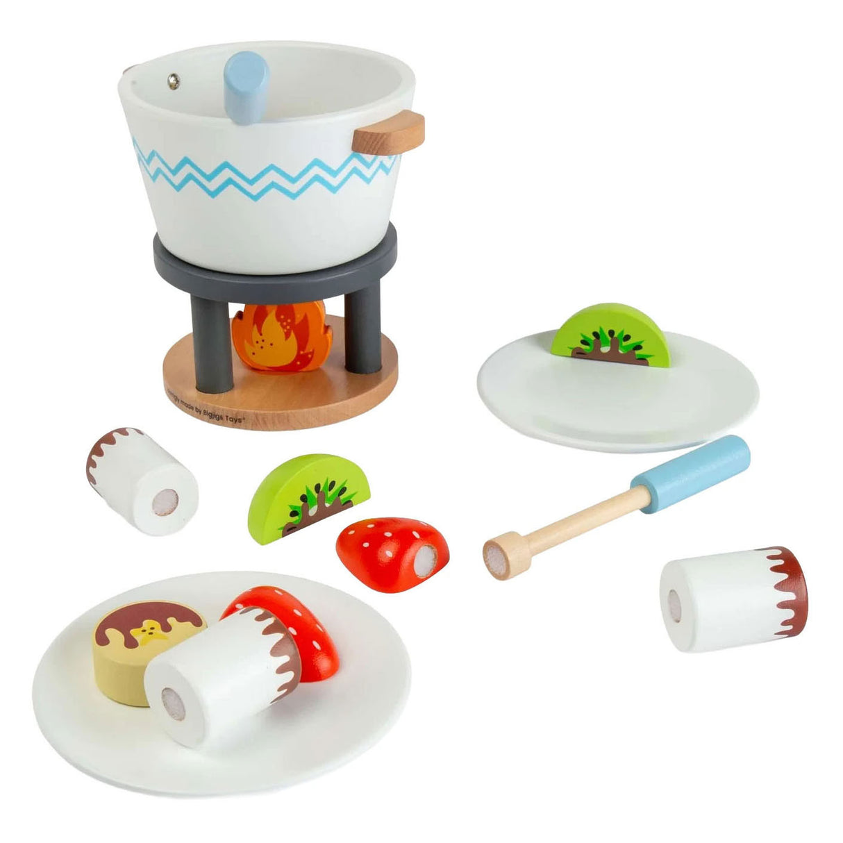 Bigjigs Wooden Chocolate Fondue Play Set - 16 pc.
