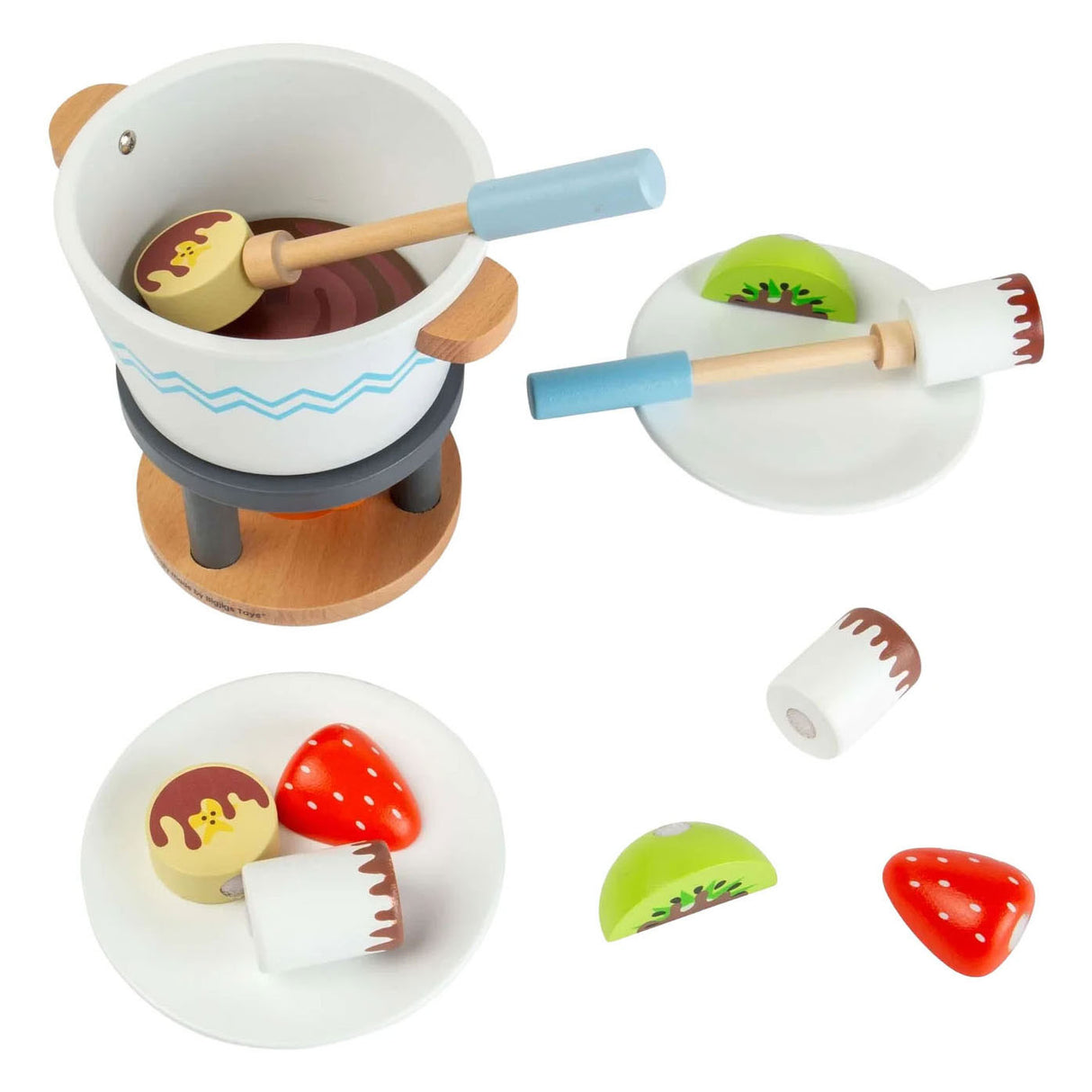 Bigjigs Wooden Chocolate Fondue Play Set - 16 pc.