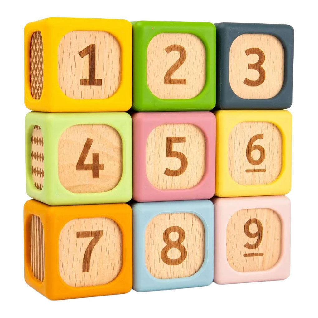 Bigjigs Wooden Soft Sorting Blocks - 9pc.