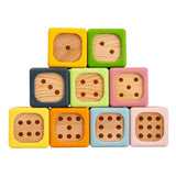 Bigjigs Wooden Soft Sorting Blocks - 9pc.