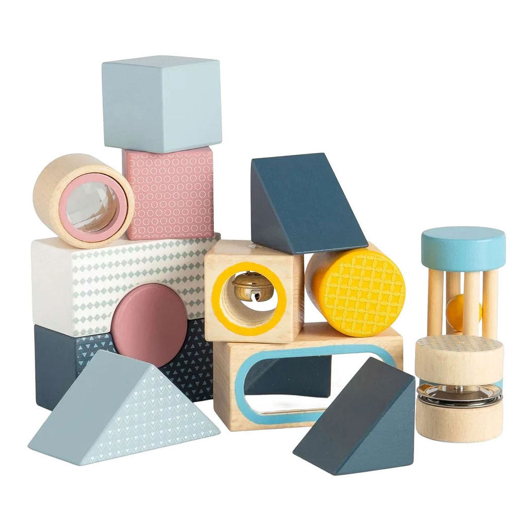 Bigjigs Wooden Sensory Blocks - 14pc.