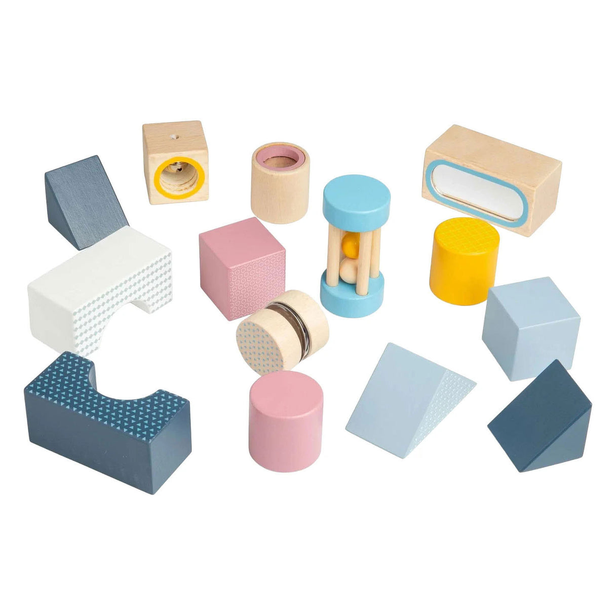 Bigjigs Wooden Sensory Blocks - 14pc.
