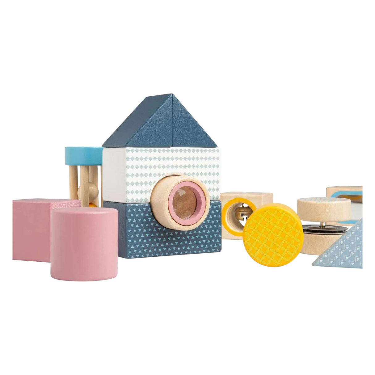 Bigjigs Wooden Sensory Blocks - 14pc.