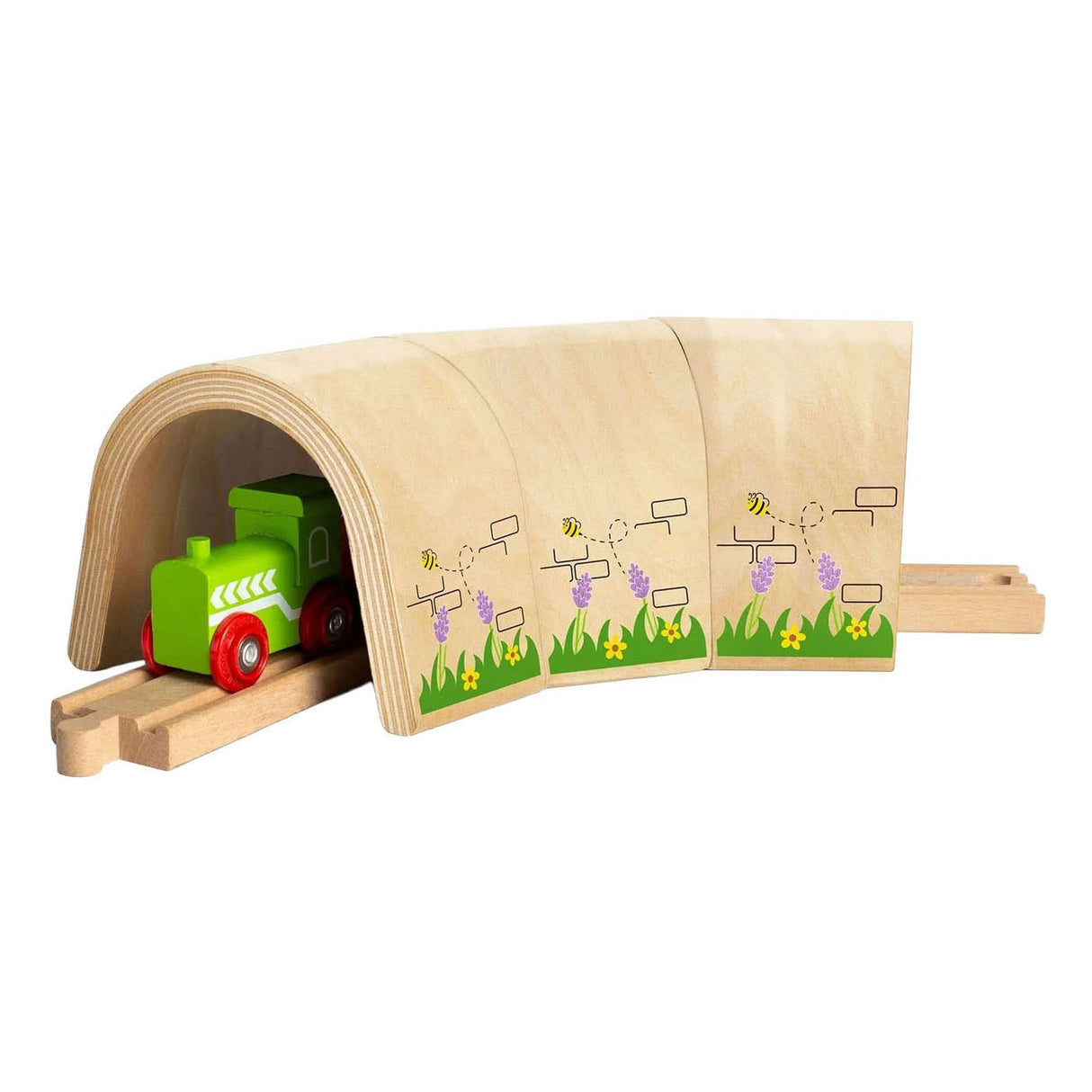 Bigjigs Wooden Train Tunnel - 3-piece