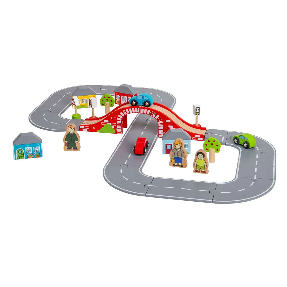 Bigjigs Wooden Road Set - 36pc.