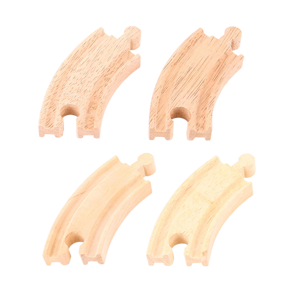 Bigjigs rotaie di legno brevi giri, 4st.