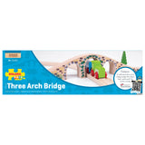 Bigjigs Bridge en bois avec 3 arches