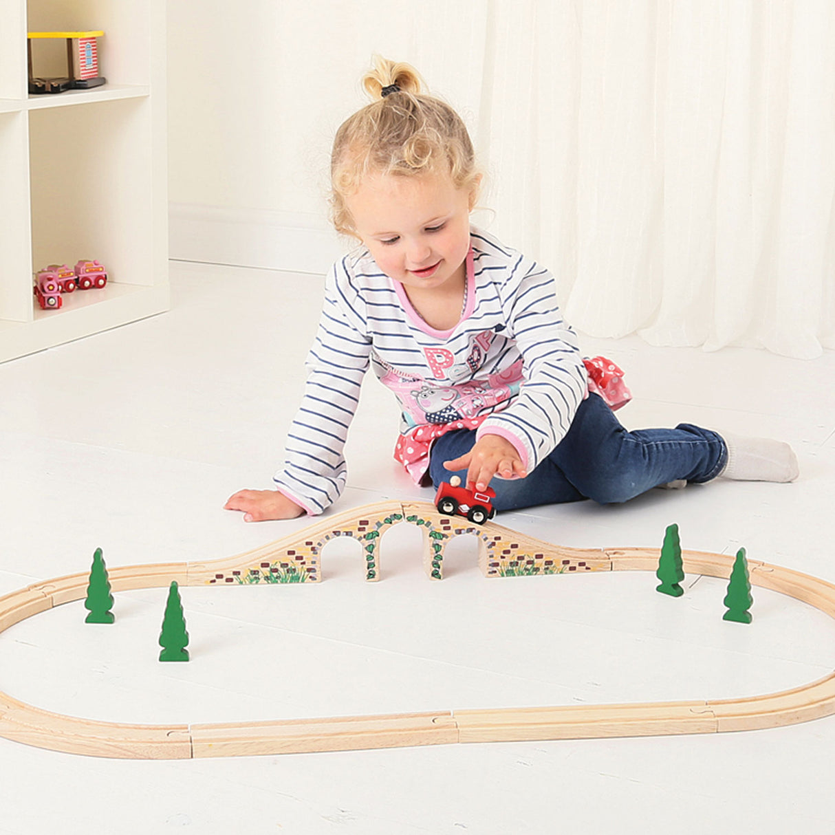 Bigjigs Wooden Rails Bridge con 3 archi