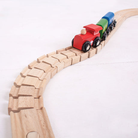 Bigjigs wooden rails flexible, 2st.