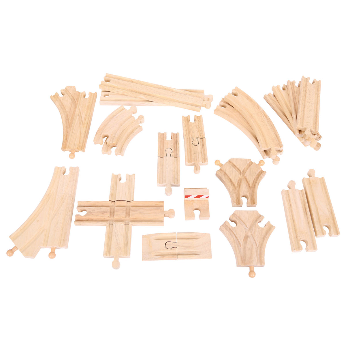 BigJigs Wooden Rails Expansion Set, 25dlg.