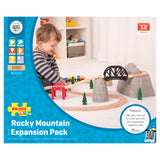 Bigjigs Wooden Rails Rocky Mountain Expansion Set, 12dlg.