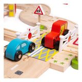 Bigjigs Wood Road and Train Set Countryside, 80dlg.