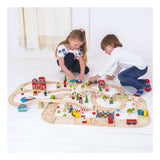 Bigjigs Wooden Train Track and Loverway Set, 105DLG.