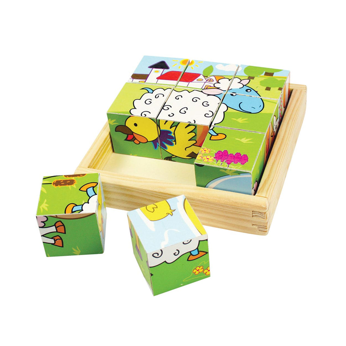 Bigjigs farm animals block puzzle