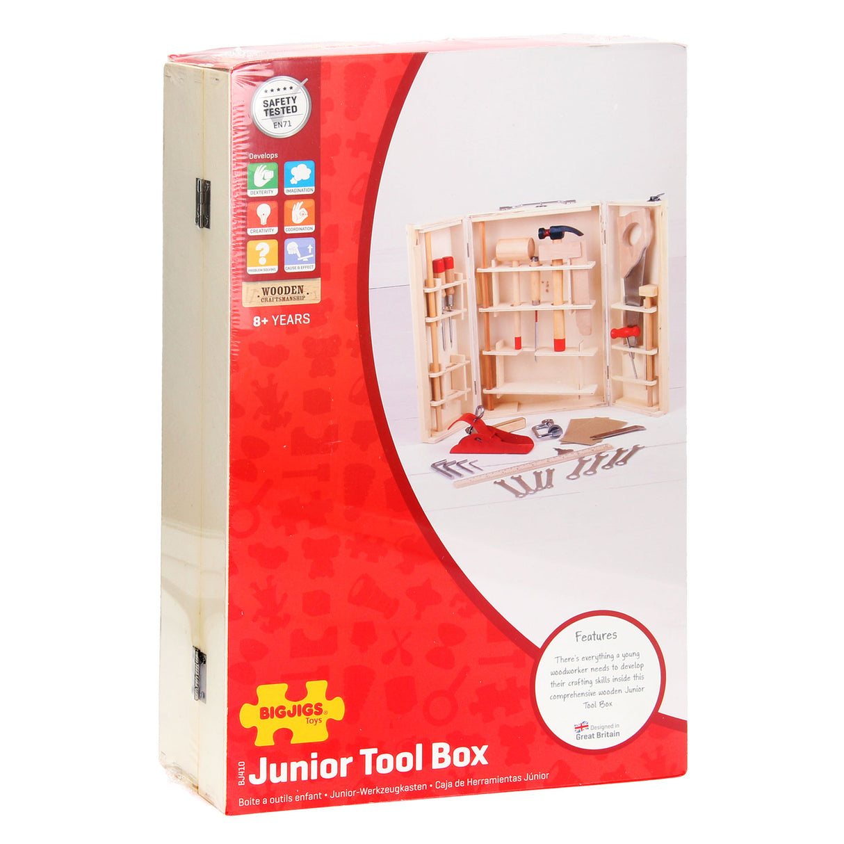 Bigjigs toolbox 28-piece kids