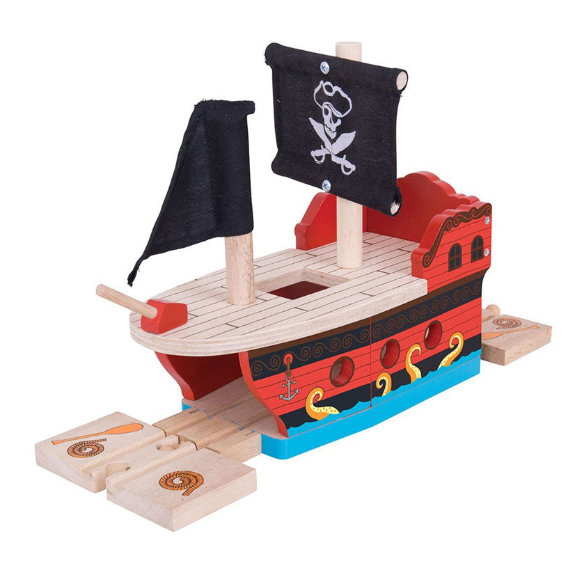 Bigjigs treskinner piratskip