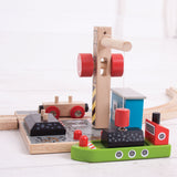 Bigjigs Wooden Rails Charging Station Coal