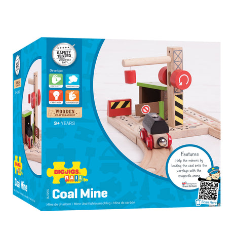 Bigjigs wooden train tracks - coal mine