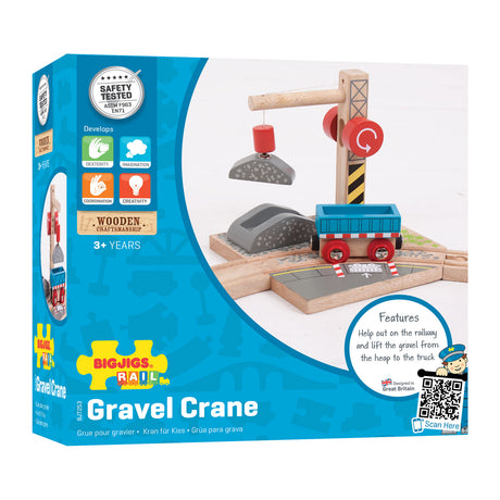 Bigjigs Houten Rails Gravel Kraan