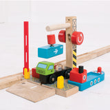 Bigjigs Wooden Railway - Container Shipyard