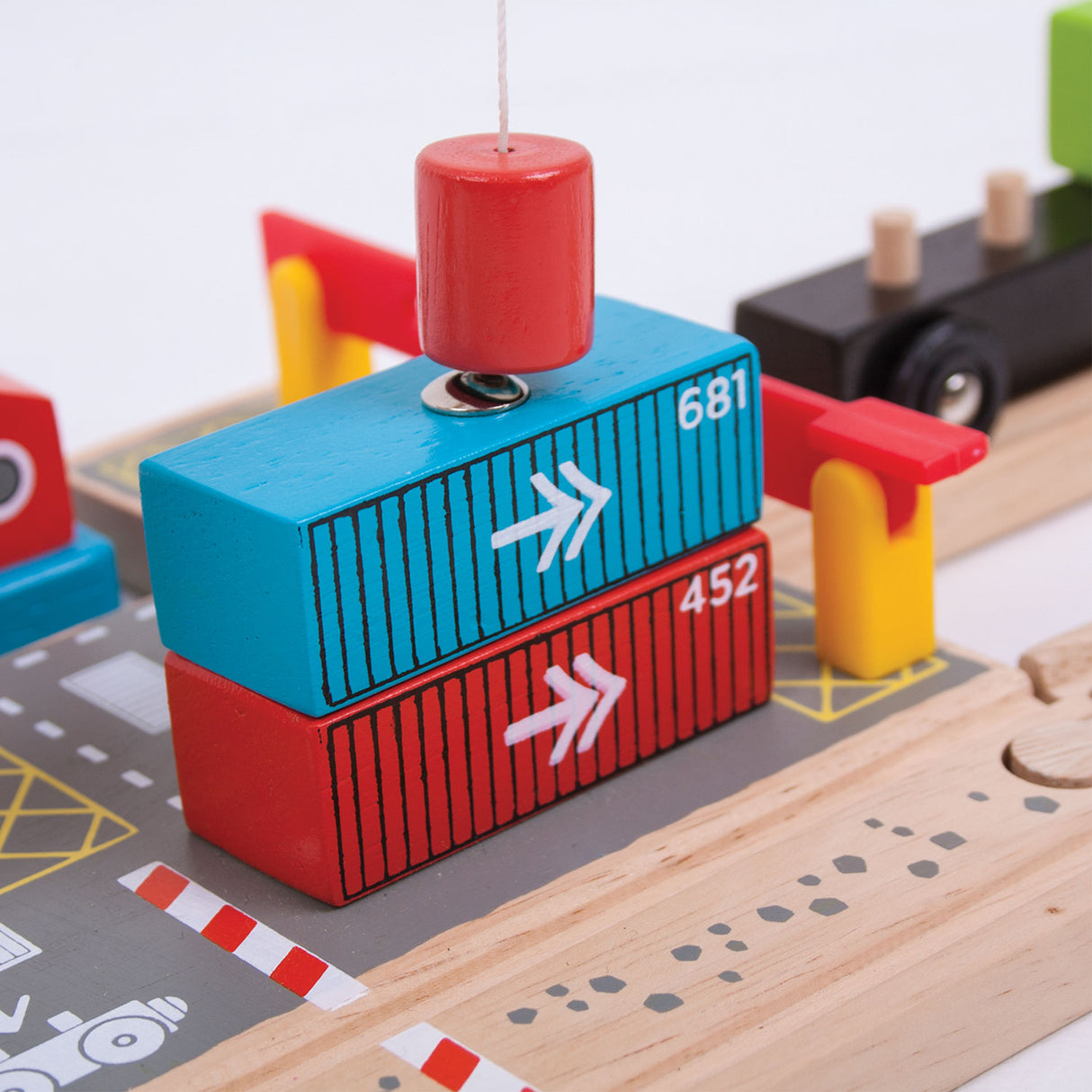 Bigjigs Wooden Railway - Container Shipyard