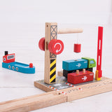 Bigjigs Wooden Railway - Container Shipyard