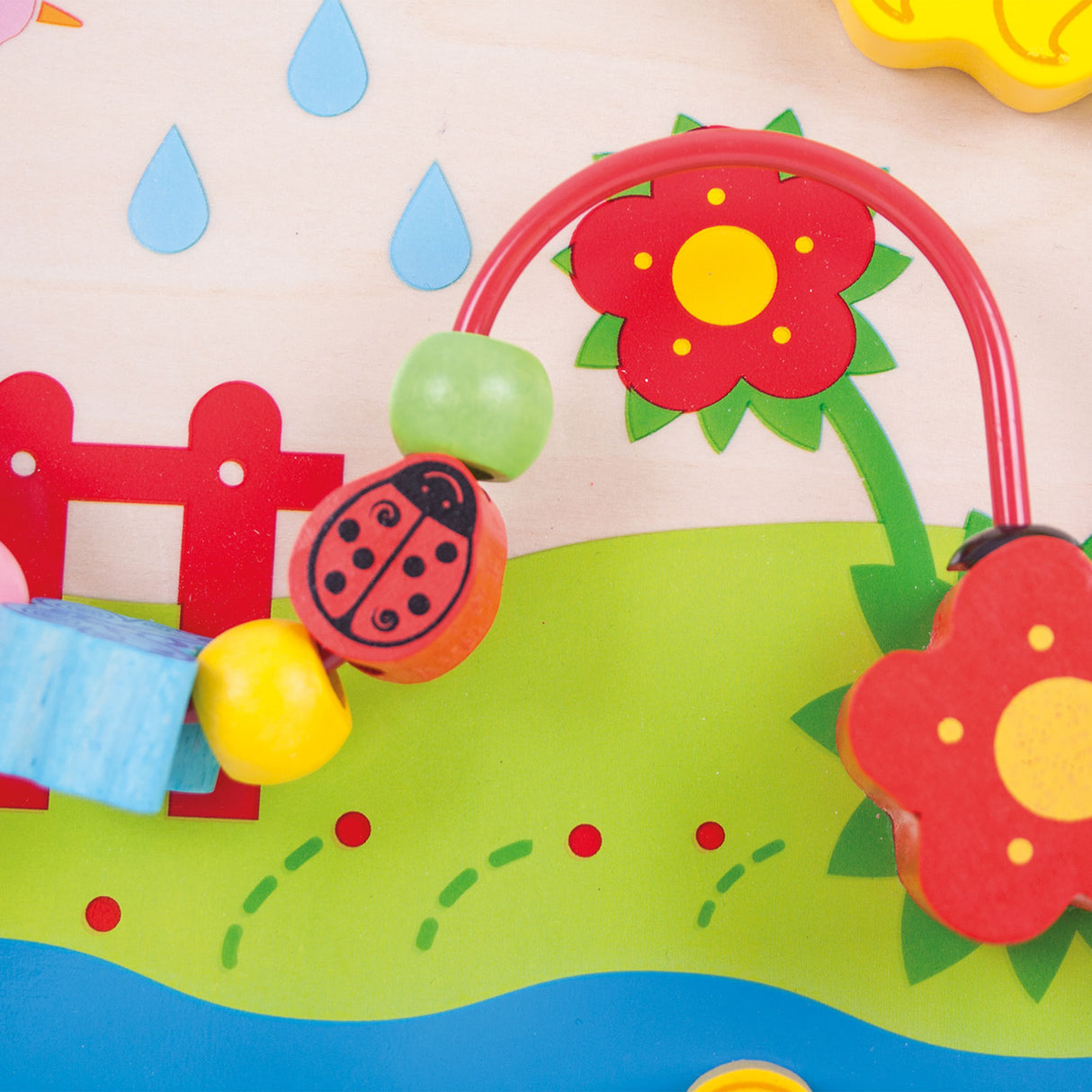 Bigjigs Wood Activity Board Flower