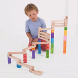 Bigjigs wooden marble track, 53dlg.