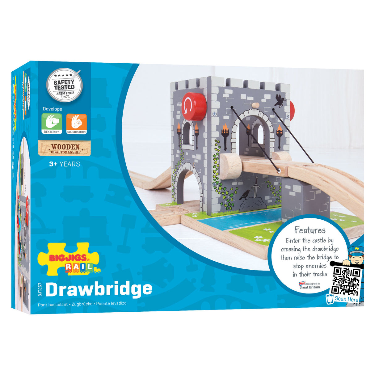 Bigjigs Wooden Rails Drawpridge