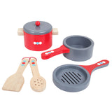 Bigjigs wooden pan set