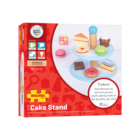 Bigjigs Wooden Etagere with cakes