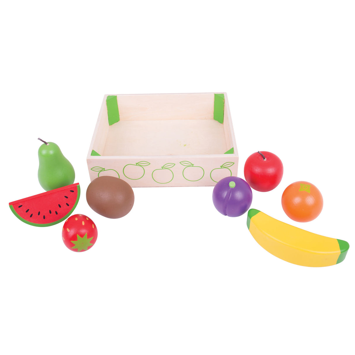 Bigjigs Boîte en bois avec fruit, 9dlg.