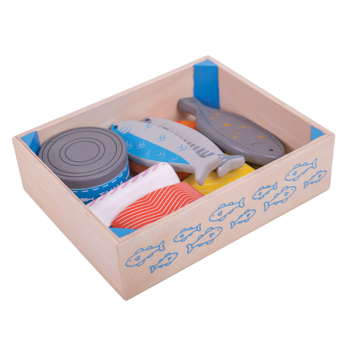 Caja de madera BigJigs con pescado