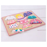 Bigjigs Wooden Dressen Puzzle Girl, 10st.