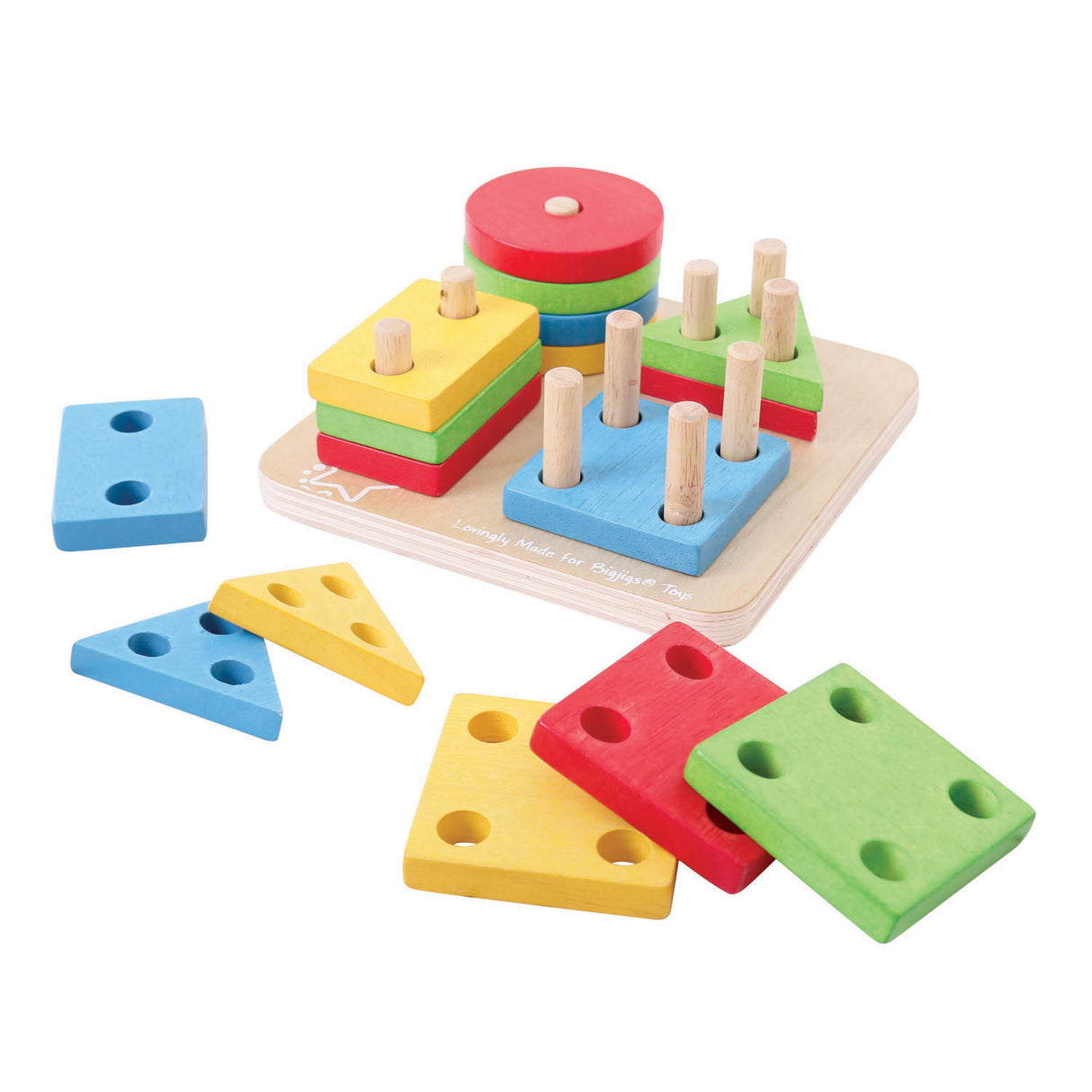 Bigjigs Houten Form Stacking Game, 17dlg.