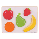 Bigjigs Fruit de puzzle en bois, 5dlg.