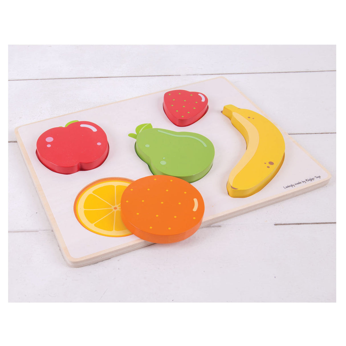 Bigjigs Fruit de puzzle en bois, 5dlg.