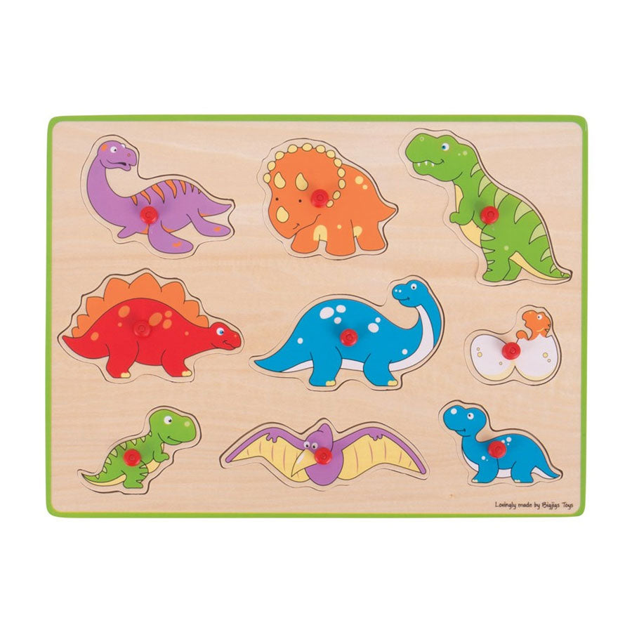 BigJigs drewniane puzzle Nick Dinos, 9dlg.