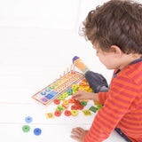 Bigjigs wooden learning play count, 55dlg.