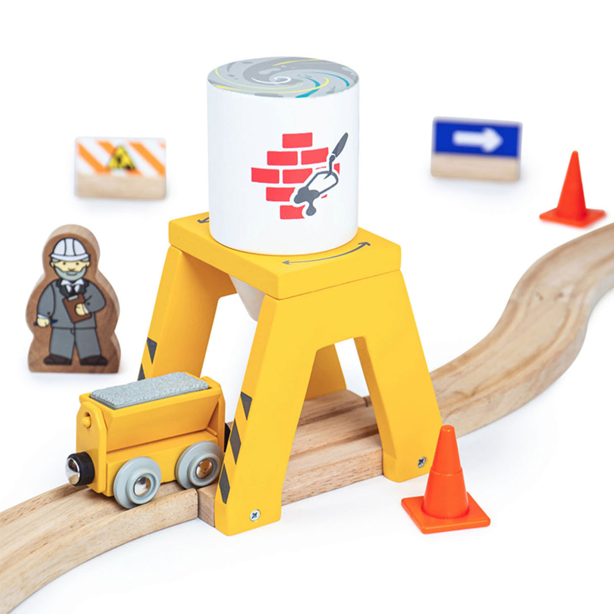 Bigjigs wooden bils cement silo