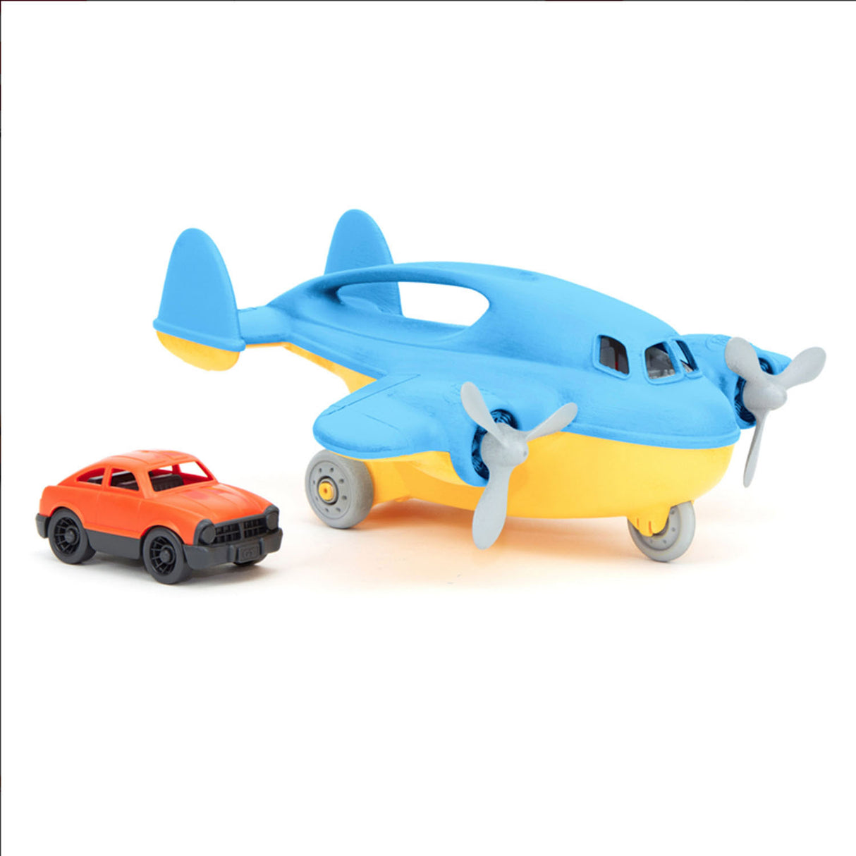 Bigjigs Green Toys cargo plane with car