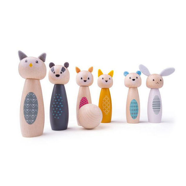 Bigjigs Figures d'animaux de jeu en bois en bois