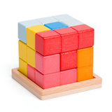 Bigjigs Holzlock-A-Cube Kubus Puzzle