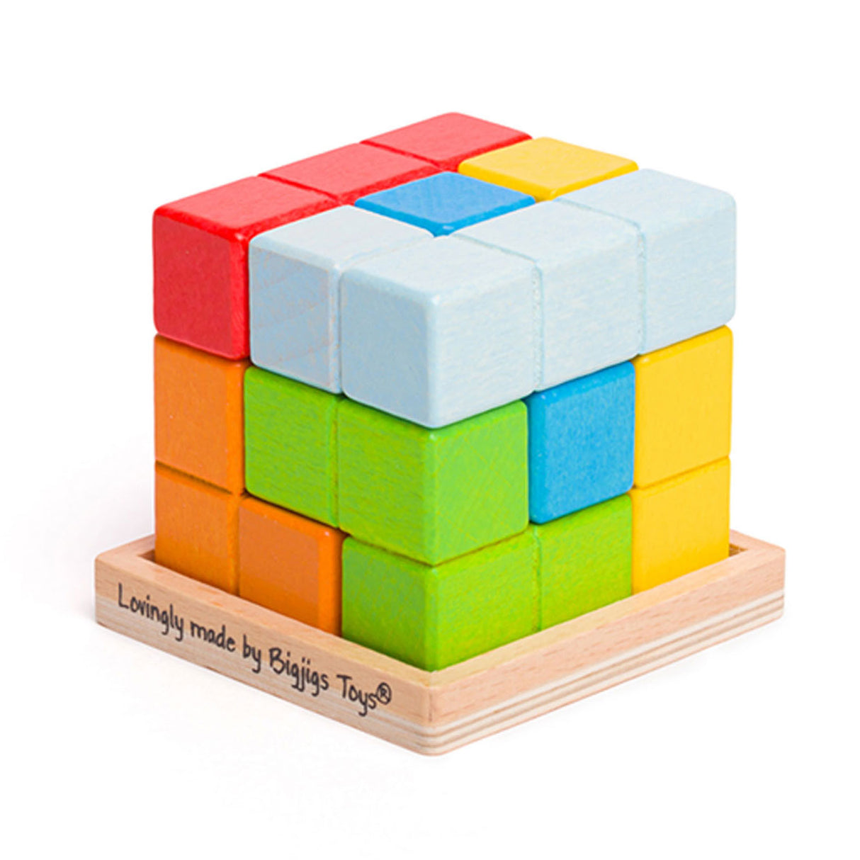 Bigjigs Wooden Lock-a-Cube Kubus Puzzle