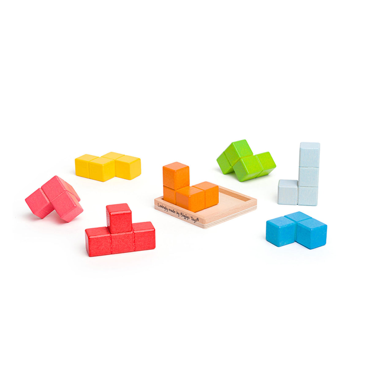 Bigjigs Wooden Lock-a-Cube Kubus puzzle