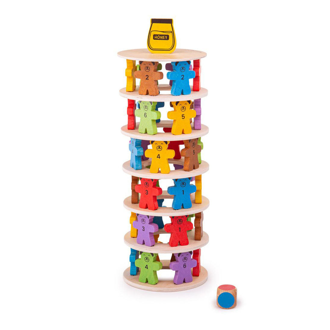 Bigjigs Game di impilamento in legno Teddy Bears.