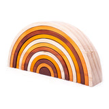 Bigjigs gran montón de madera de arco iris natural