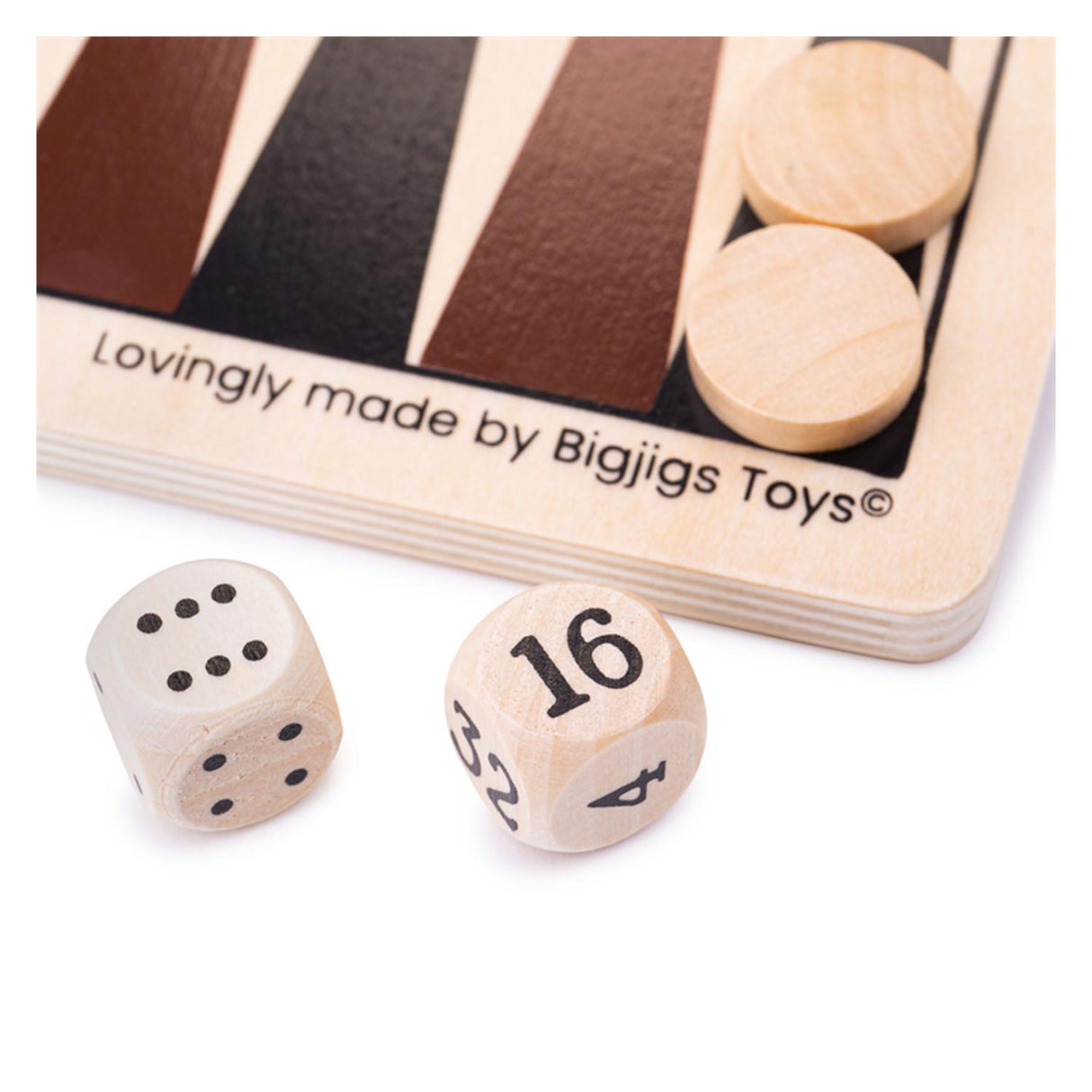 Bigjigs backgammon wooden board game