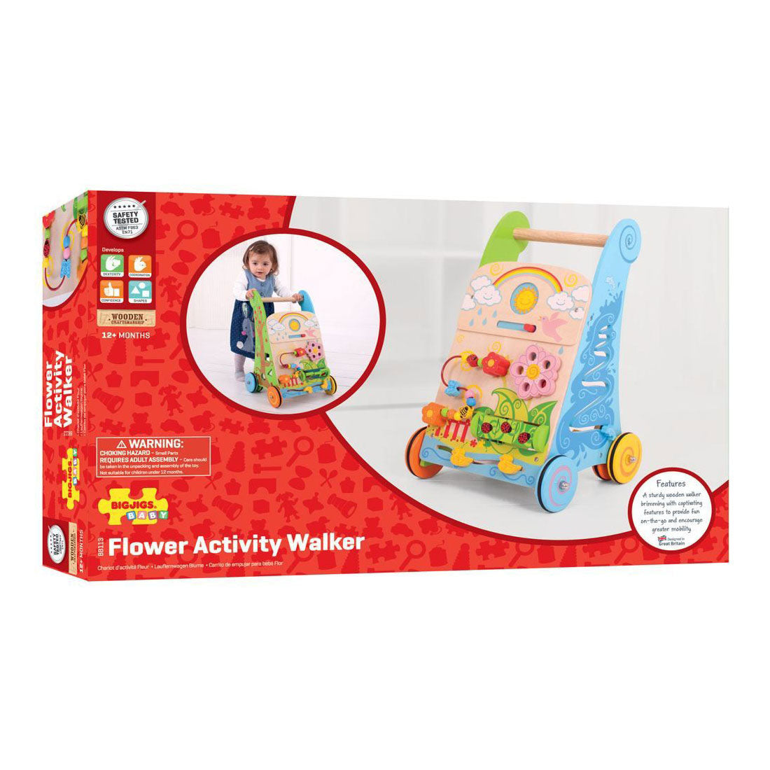 Bigjigs Flower Activity Loopwagen