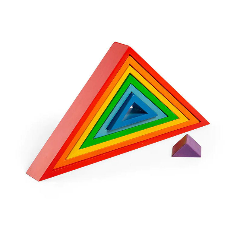 Bigjigs wooden pile triangles, 7dlg.